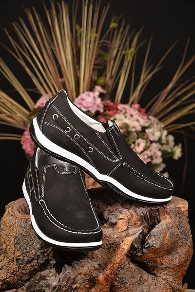 Scooter Men's Summer - 100% Genuine Leather, Anti-Sweat, Orthopedic Sole, Comfortable Ultra-Light Casual Shoes