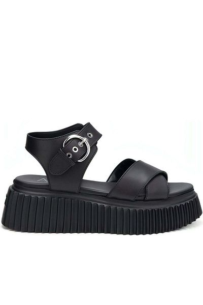 AGL Black Sandals Womens Shoes
