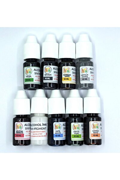 HOBİFLEX EPOKSİ REÇİNE ALKOL BAZLI MÜREKKEP SIVI PİGMENT BOYA ALCOHOL INK SET...