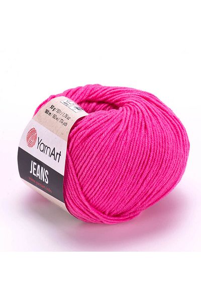 Prestij Boncuk Yarnart Jeans Vibrant Pink Πλεκτό Χέρι Σχοινί 42