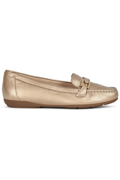 Geox Gold Flats Womens Shoes