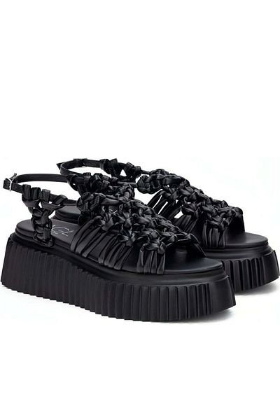 AGL Black Sandals Womens Shoes