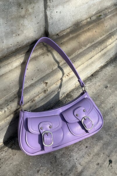 LARMİNACO Aish Model Lila Renk Yeni Sezon Y2k Iki Cepli Fermuarlı Baget Kol Ç...