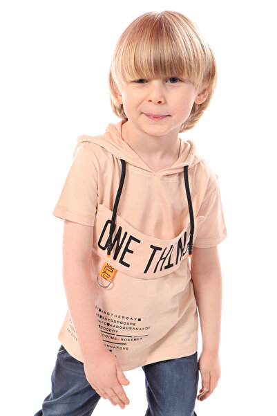 Toontoy Tricou imprimat cu detalii accesorii de fier pentru băieți