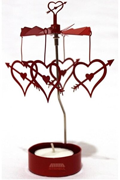 STOREMAX modashine Isı İle Dönen Kalp Mumluk Seti (KIRMIZI) polymix 1171935