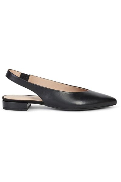 Geox Black Flats Womens Shoes