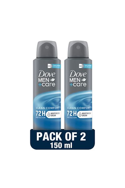 Dove Men +Care Antiperspirant Deodorant Spray, Clean Comfort, Vitamin E, Moisturizer, 150ml