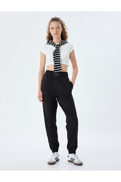 Koton Ψηλόμεση τσέπη Χαλαρή κοπή Jogger Sweatpants