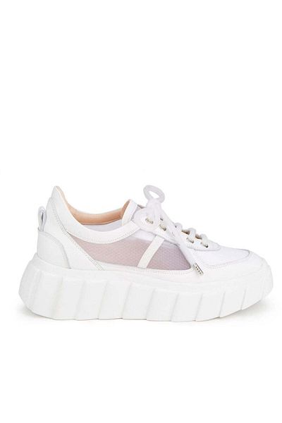 AGL White Flats Womens Shoes