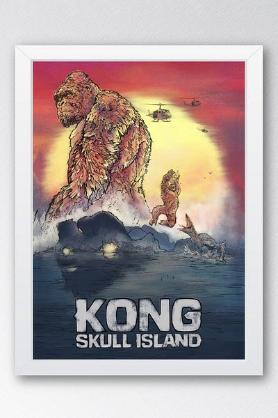 Saturn Pictură înrămată Kong Skull Island - Pictură poster film Skull Island