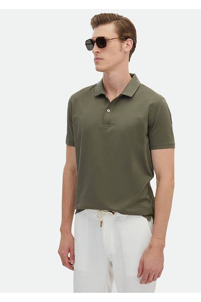 Ramsey Plain Polo Neck 100% Cotton T-shirt