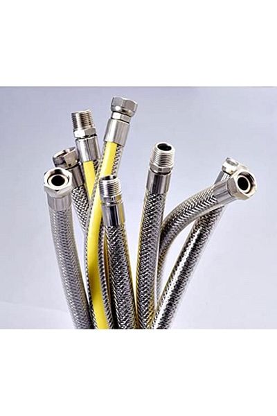 STOREMAX Muartshop Cooker Oven Natural Gas Connection Flexible Extra Protected Hose 1 Meter 871301