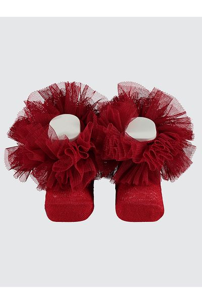 Minidamla Baby Girl Socks 0-3 Months Red