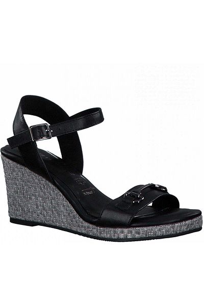Tamaris Black Sandals Womens Shoes