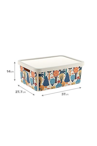 Smartware 12 lt Capacity Stafi Patterned Multi-Purpose Box
