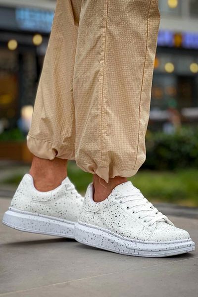 TB Terzi Bey Tb-x500 Terzi Bey White Silwer Pantofi casual pentru bărbați cu șireturi