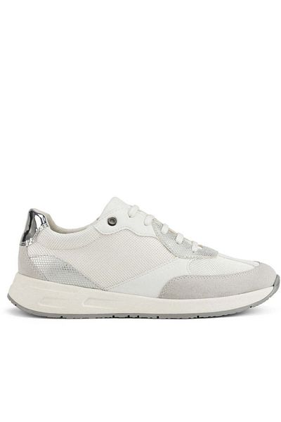 Geox White Flats Womens Shoes