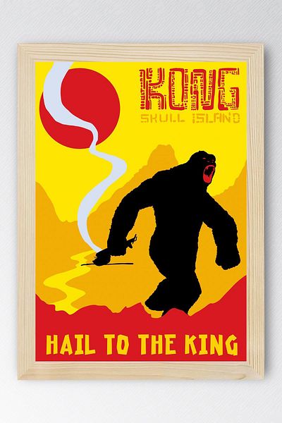 Saturn Επιτραπέζιο ζωγραφικής με κορνίζα Kong Skull Island - Ζωγραφική αφίσας ταινίας Skull Island