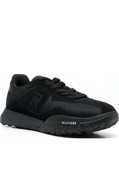 Tommy Hilfiger Black Trainers Mens Shoes