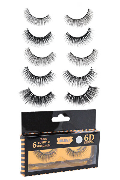 MUJGAN 4'lü Set Altıgen Tasarımlı 6D Takma Kirpik B