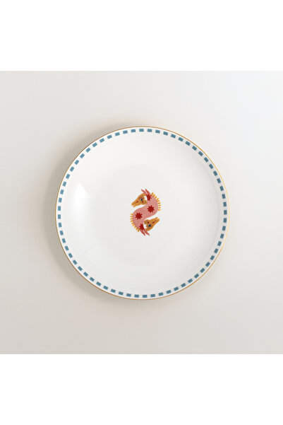 Zsa Zsa Zsu Gediz Porselen Çukur Tabak 21 Cm Renkli