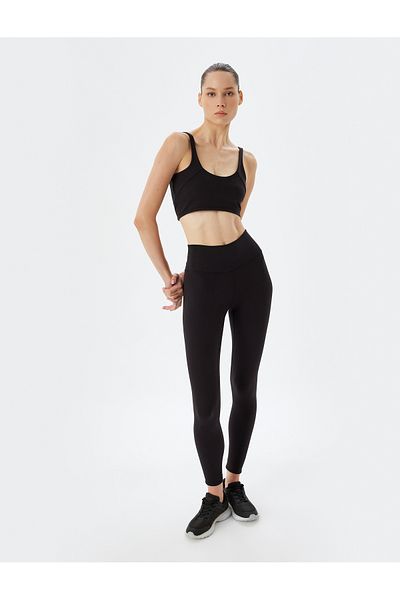 Koton Jambiere sport Soft Key Skinny Fit - Interlock cu talie înaltă și cusături