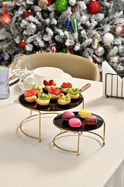 Edora Home 2-Piece Gold Metal Presentation Holder - Gift Black Plexiglass / Rust