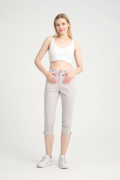 Fibula Silim fit toparlayıcı havuç paça pamuk kapri denim jeans