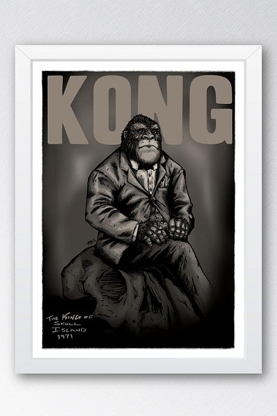 Saturn Pictură înrămată King Kong Skull Island - Pictură poster film Skull Island