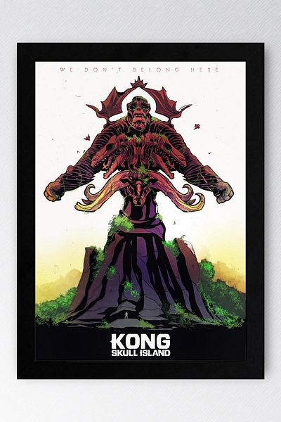 Saturn Pictură înrămată Kong Skull Island - Pictură poster film Skull Island