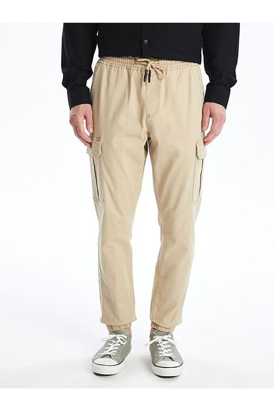 LC Waikiki Ανδρικό παντελόνι Cargo από ύφασμα Gabardine Normal Fit