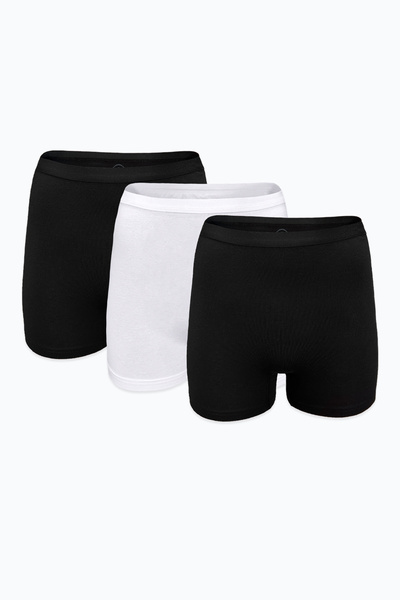 Malabadi Жіночі чорно-білі боксери з високою талією, що не залишають слідів, ...