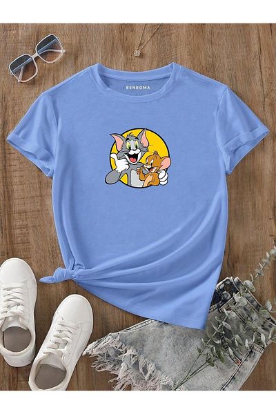 BENROMA 1 tricou este un cadou pentru achiziții de 6 și mai sus în coș - tricou pentru copii imprimat cu personaje de desene animate