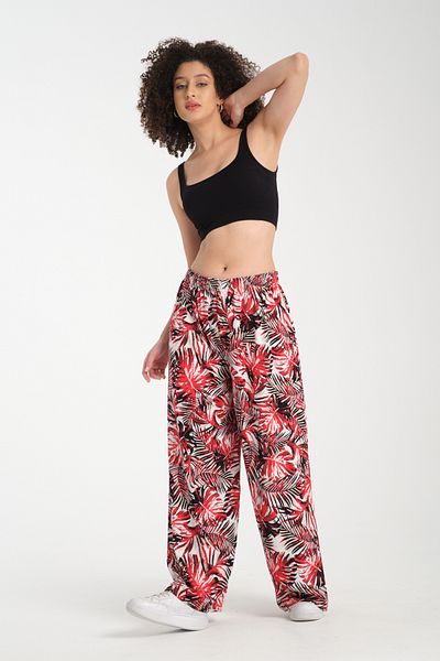 Rodi Hwai Patterned Women's Viscose Trousers - Draped, Model 1066