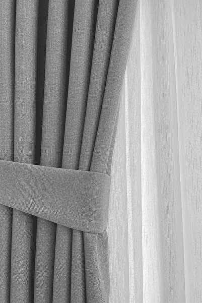 Perde Pendik Nova Keten Fon Perde - Açık Gri (SIK BORU PİLELİ), Yeni Sezon - Tüm Odalara Uygun (TEK KANAT)