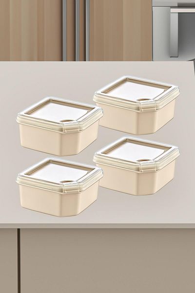 Smartware Latte 350 ml 4-Piece Q-Box Storage Set