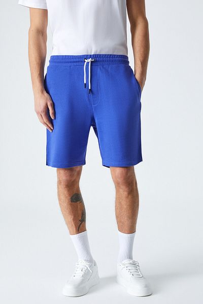 GRIMELANGE Uncertain Men's Comfort Fit Parliament Blue Shorts & Bermudas