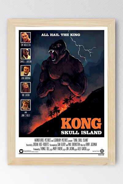 Saturn Kong Skull Island Framed Painting - Skull Island Movie Poster Painting