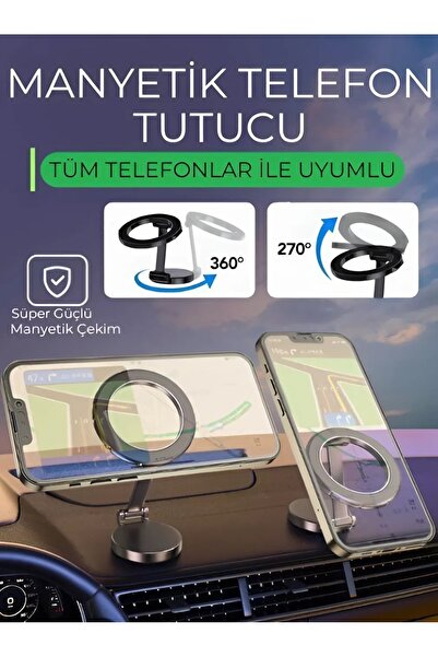 nextbuy Torpido Üstü 360° Manyetik Mıknatıslı Araç İçi Telefon Tutucu Telesko...
