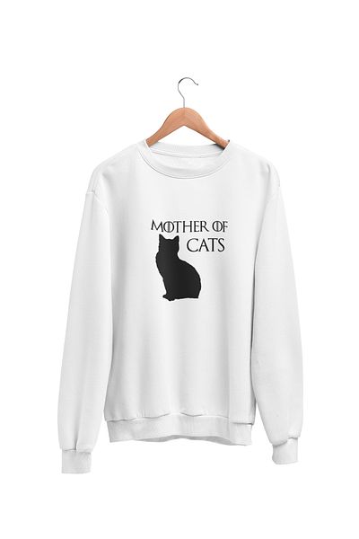 qoeuyl boutique Mother Of Cats Εκτυπωμένο Game Of Thrones Δώρο Διασκεδαστικό Unisex φούτερ με λαιμόκοψη