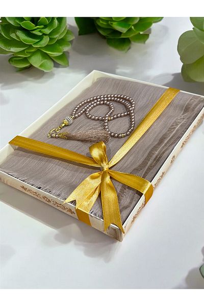 AYHANHOME Gift, Dowry, Mawlid, Bundle Holder, Bridal Bundle Flamed Prayer Cloth Rosary Set