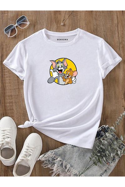 BENROMA 1 tricou este un cadou pentru achiziții de 6 și mai sus în coș - tricou pentru copii imprimat cu personaje de desene animate