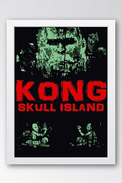 Saturn Επιτραπέζιο ζωγραφικής με κορνίζα Kong Skull Island - Ζωγραφική αφίσας ταινίας Skull Island