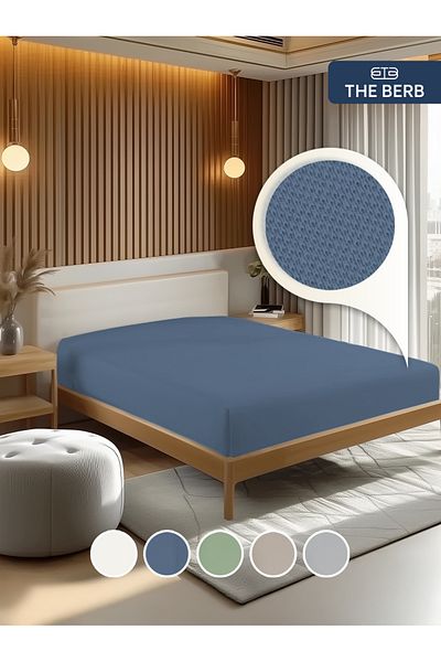 The Berb 100% Cotton |   Lakost Knitted Elastic Sheet |   Single/Double Fitted Sheet