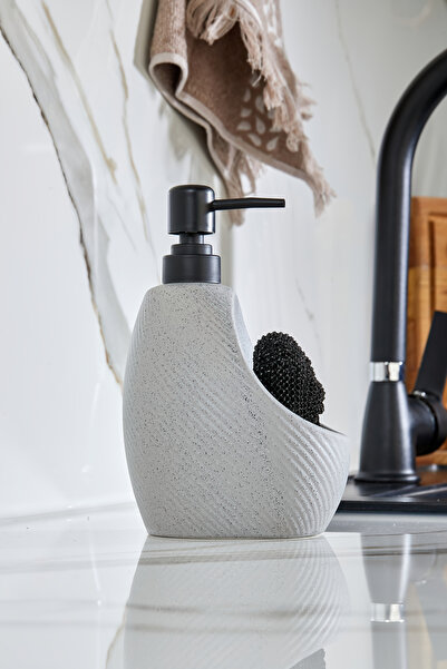 Cooker Seramik Süngerlikli Sıvı Sabunluk – 180 ml | Şık, Pratik ve Hijyenik Ç...