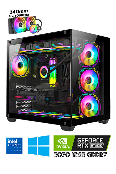 Zeiron Webstar X13 Intel Core i5 14400F 14.Nesil 32GB 1TB M.2 SSD RTX5070 Sıvı Soğutmalı Oyun Bilgisayarı