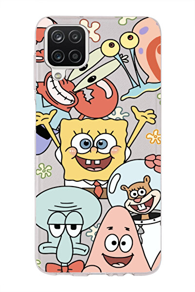 moonset Samsung Galaxy A22 / M22 / M32 Uyumlu Sünger Bob Tasarımlı Baskılı Şe...