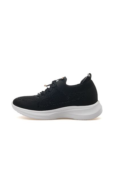 EGE GİYİM VE AYAKKABI 25Y308 Black Women's Stone Detailed Sneaker Casual Shoes