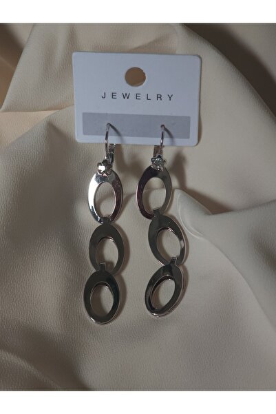 Avcıoğlu Aksesuar سلسلة بيضاوية تتدلى أقراط حجر واحد