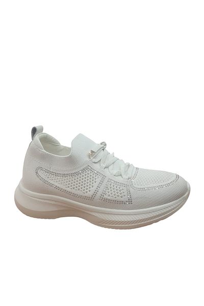 EGE GİYİM VE AYAKKABI 25Y308 Beige Women's Stone Detail Sneaker
